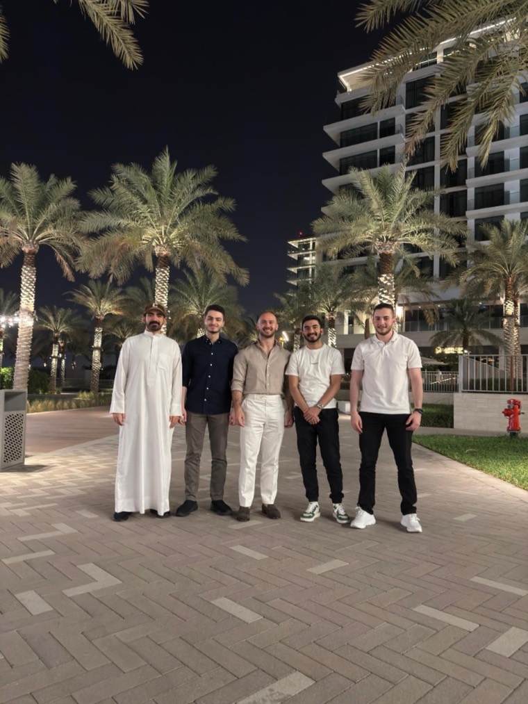 Evening with friends under the palms