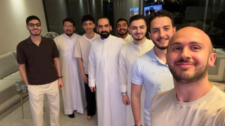 Zaid with friends